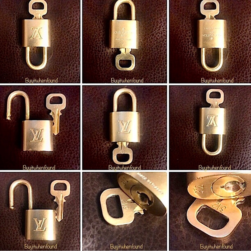 LOUIS VUITTON Lock Key 300 Series LV Padlock (Multiple Options) Authentic